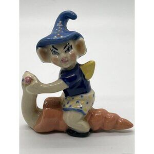 Vintage Betty Harrington Piquant Pixie on Snail Japan 40s Vibrant Colors